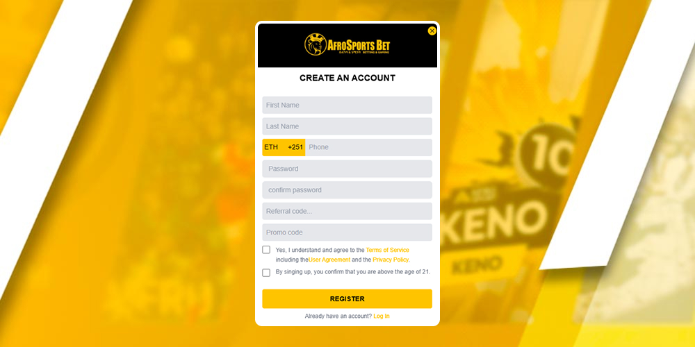 Enter personal data for registration on the page.