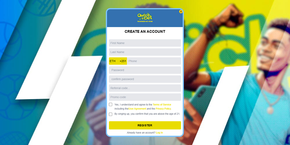 Filling out all the registry lines for the account.
