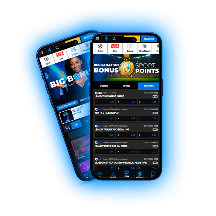 Flash betting app background.