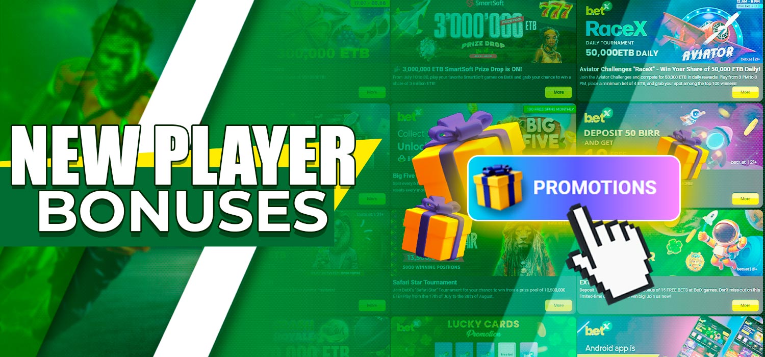 Bonuses for new players of the BetX platform.